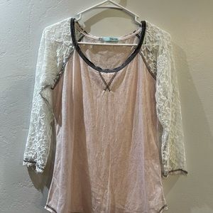 Pink and white design. Size M.